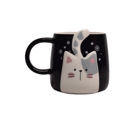 MUG POCILLO CERAMICA DISEÑOS DE GATOS DE 350ML DIM:8X8X9