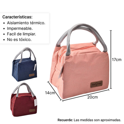 LONCHERA ALMUERZO PARA DAMA TERMICA DIM:21*15*17CM