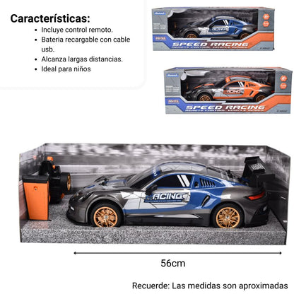 JUGUETE CARRO DEPORTIVO CON CONTROL REMOTO DIM:56X24X19