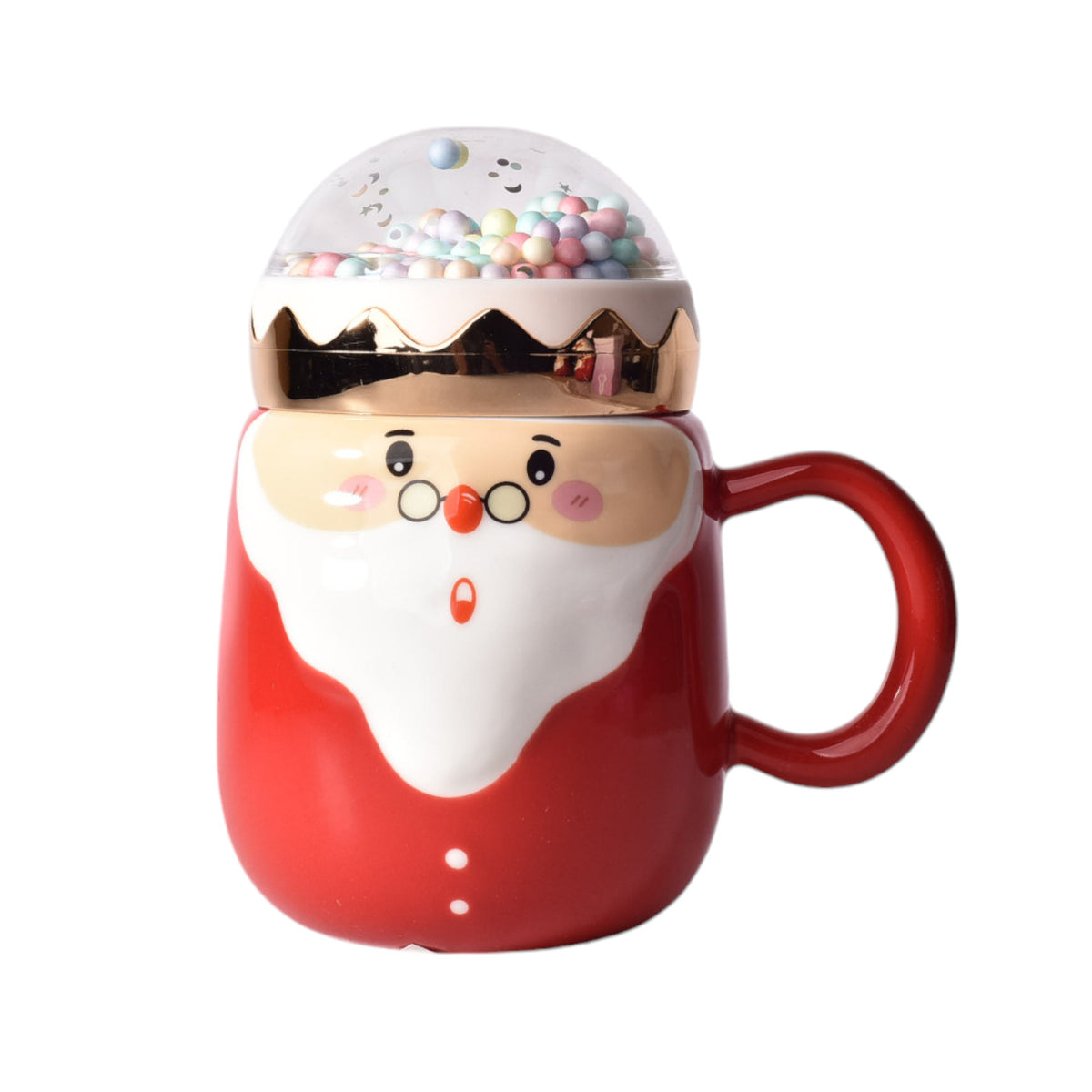 mug pocillo ceramica de navidad con tapa