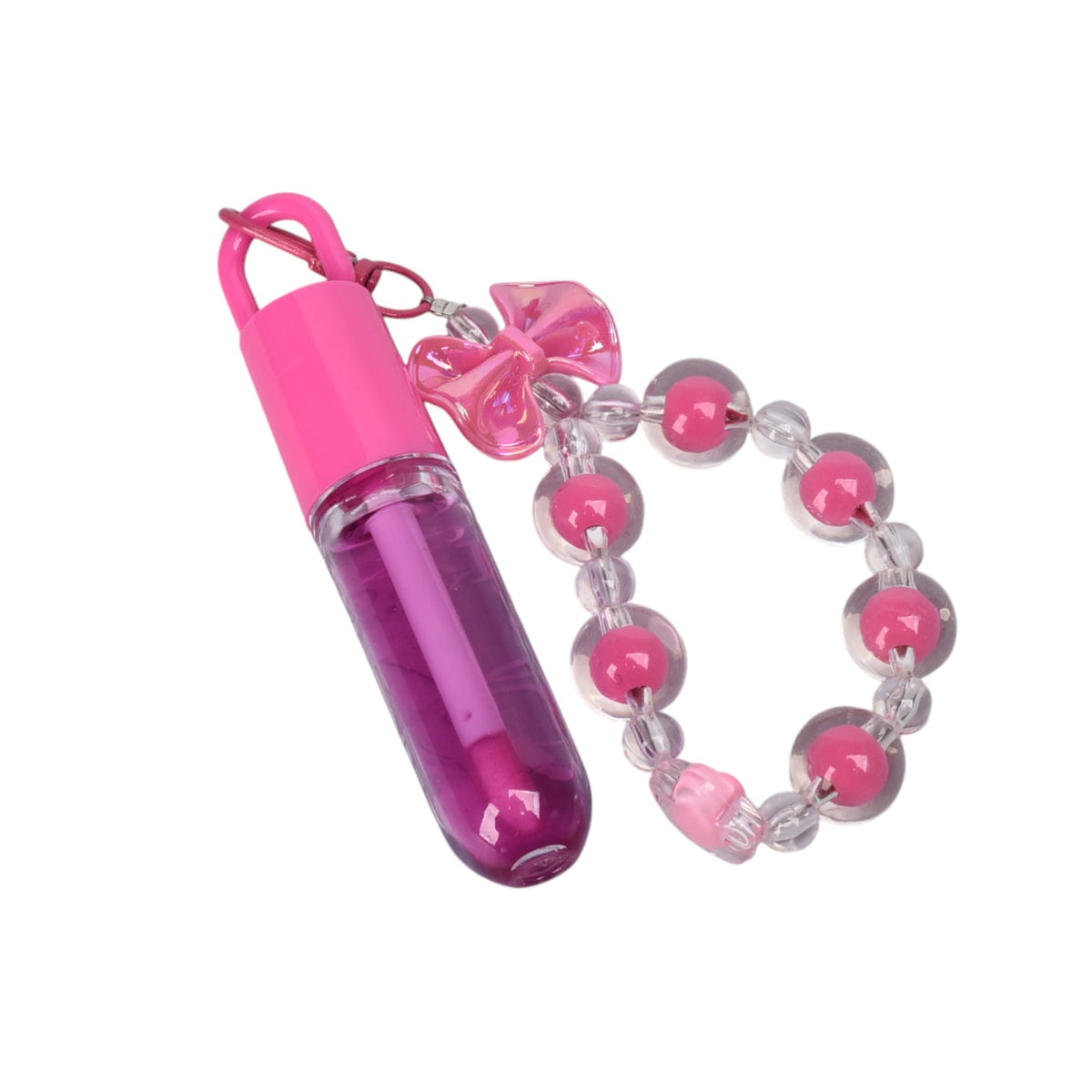 llavero con brillo plastico dim:10x2