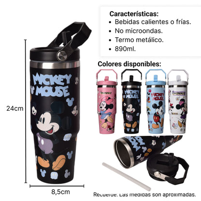 TERMO METALICO 890ML PERSONAJE