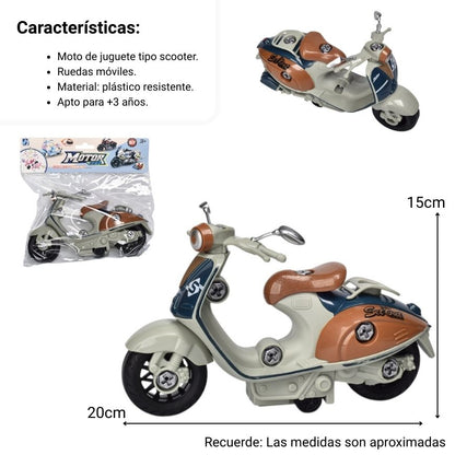 JUGUETE MOTO ARMABLE CON ACCESORIOS PARA NIÑOS DIM:17X20X8