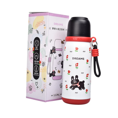 TERMO ACERO INOXIDABLE 500ML DISEÑO ANIMALES DIM:7X7X23