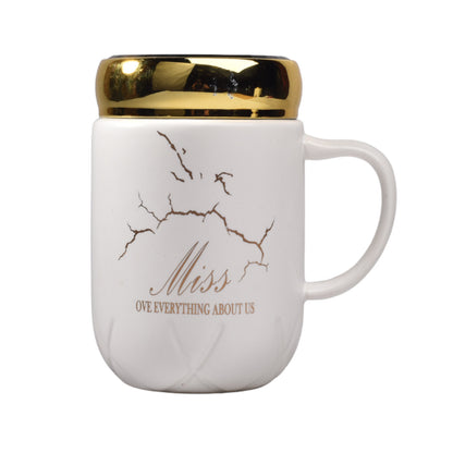 MUG POCILLO CON TAPA CERAMICA