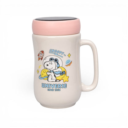 MUG POCILLO CON TAPA CERAMICA PERSONAJE 480ML DIM:7X7X14