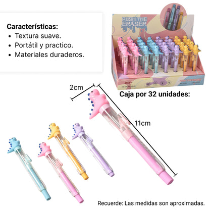 BORRADOR DE LAPIZ DINOSAURIO DIM:10CM