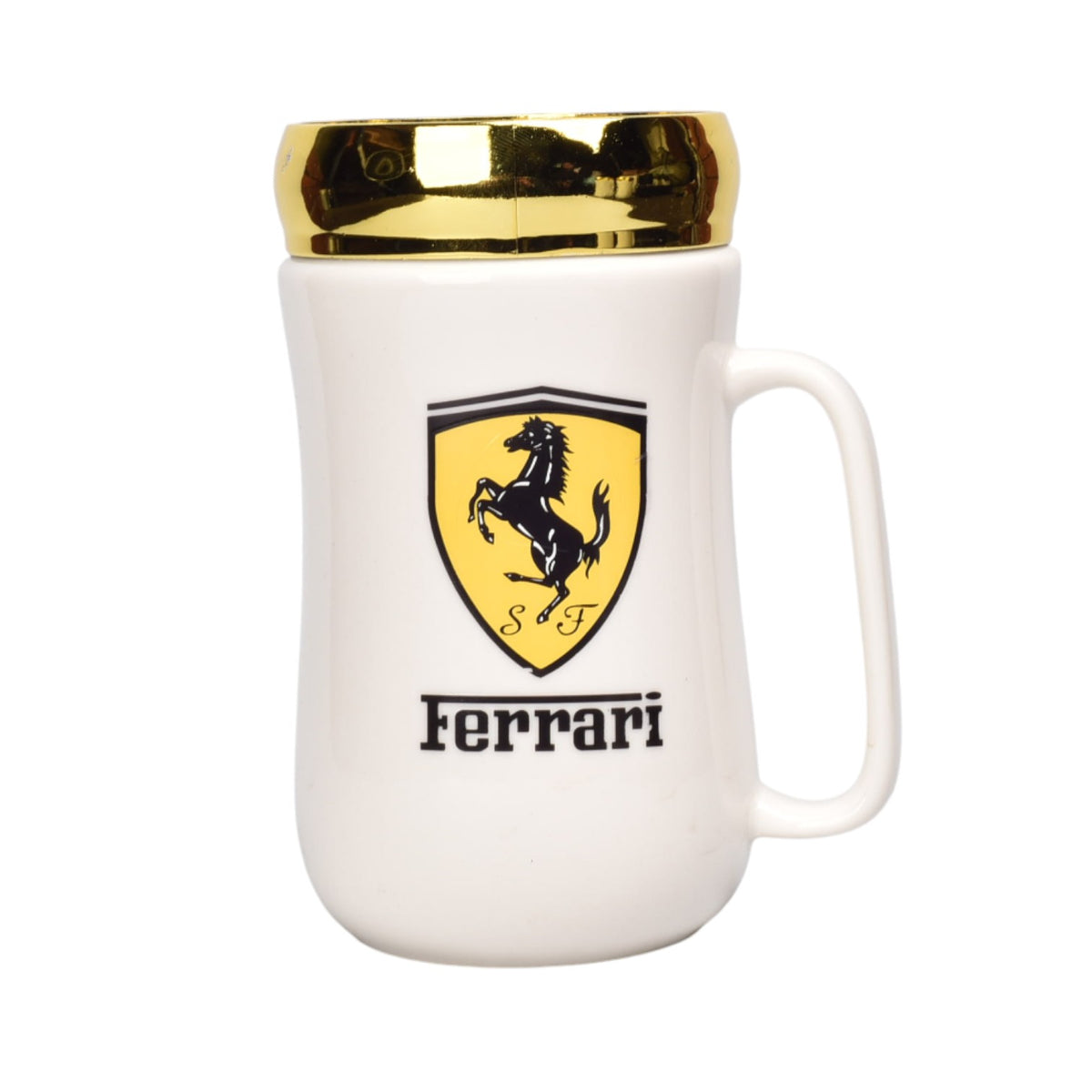 mug pocillo ceramica con tapa espejo 400ml dim:13x7
