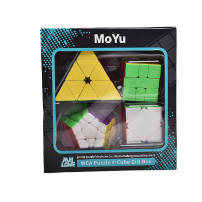 SET CUBO RUBIK POR 4 UND DELUX GIF BOX