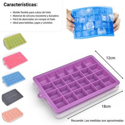 HIELERA MOLDE DE SILICONA PLASTICO DUM:12X18X2
