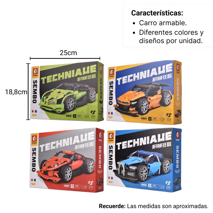 fichas de armar plastico ferrari carro 25x18.8cm