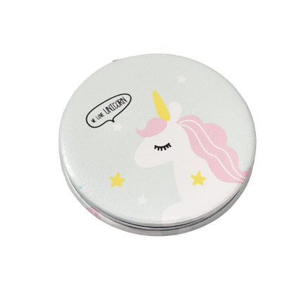 ESPEJO REDONDO PLASTICO CARTERA UNICORNIO DIM: 7x7CM