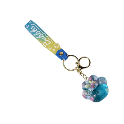 LLAVERO PLASTICO FORMA DE HUELLA VARIOS COLORES DIM:5X4X2