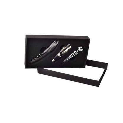 KIT DESCORCHADOR DE VINO POR 3PCS ACERO INOXIDABLE