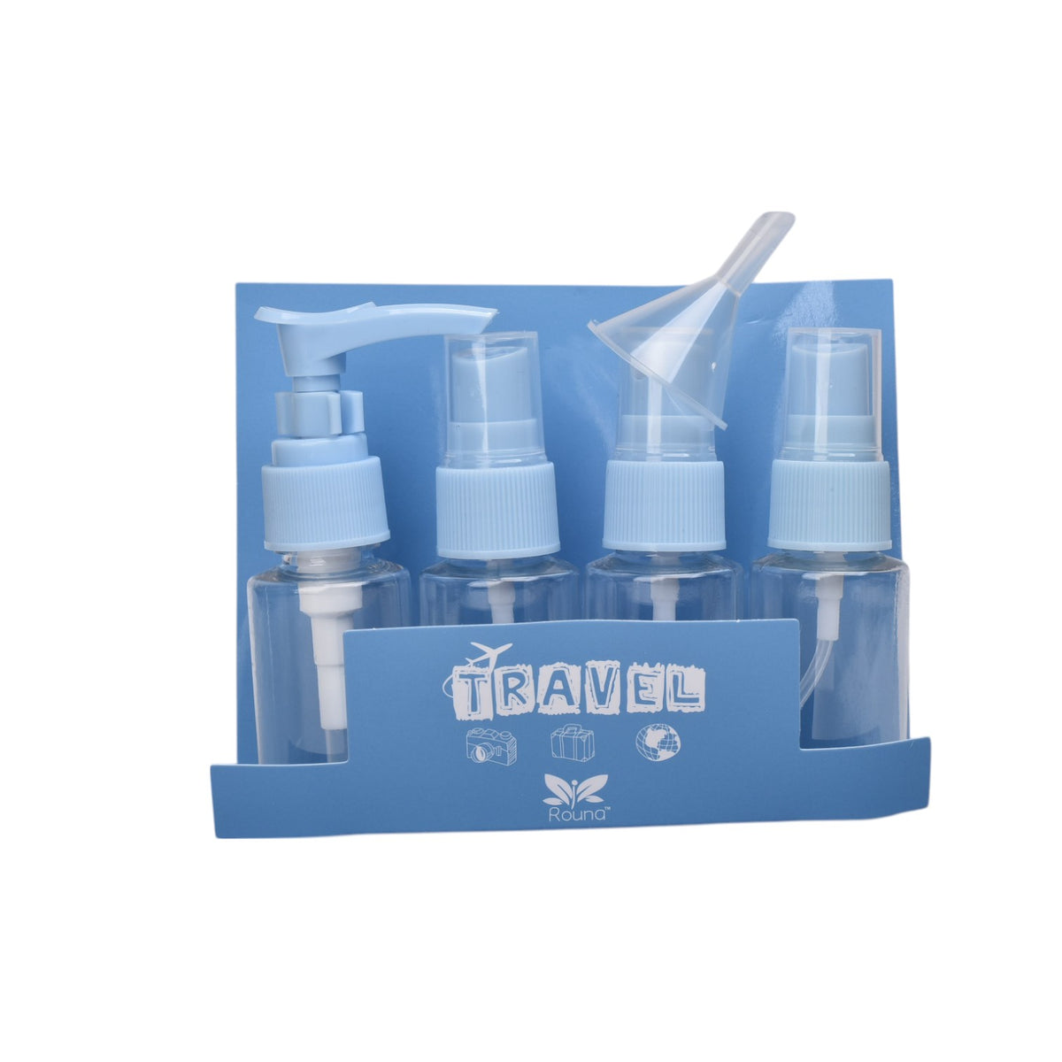 kit 4 envases recargables viajero plastico 30ml