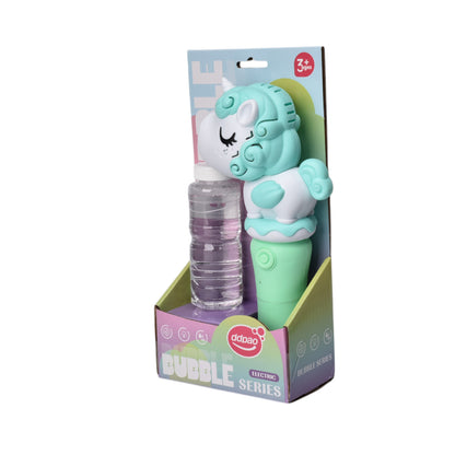 JUGUETE PISTOLA DE BURBUJAS UNICORNIO PLASTICO DIM:13X6X26