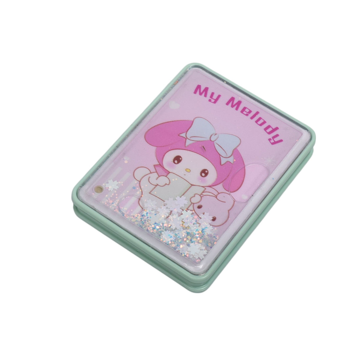 espejo cuadrado plastico rosado lila azul dim:6x7