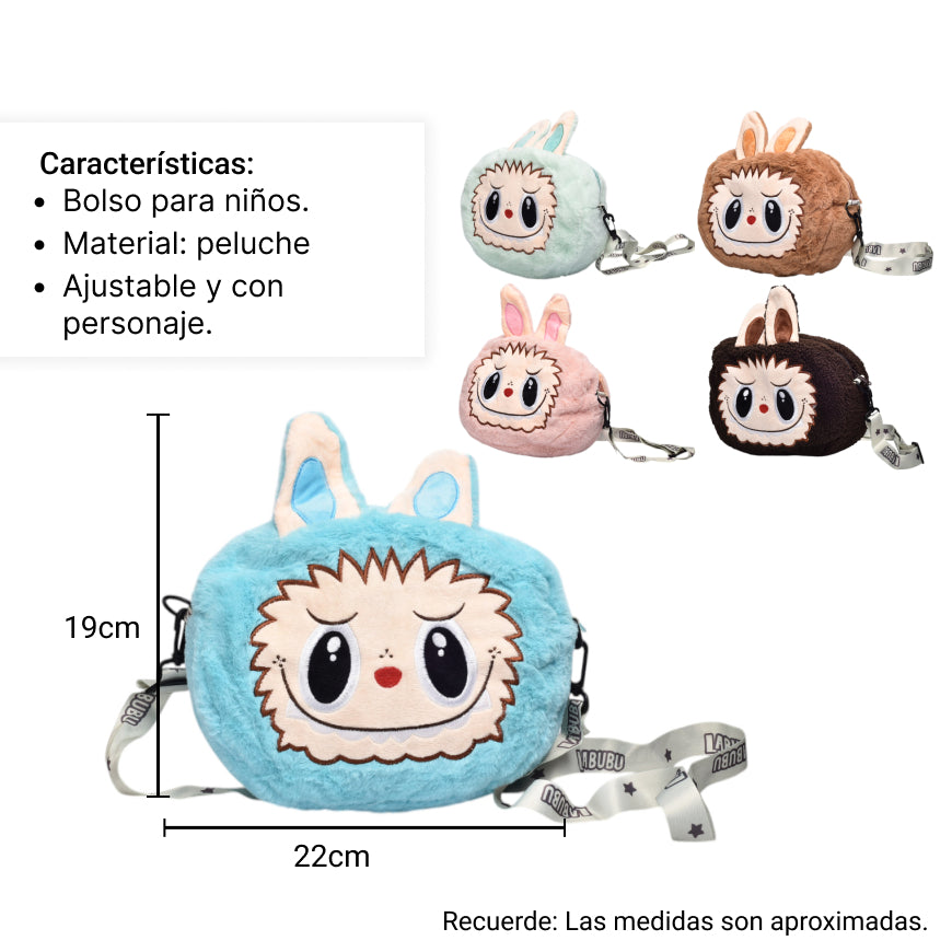 bolso cartera personaje labubu dim:22x19x6