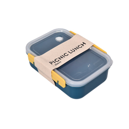 PORTACOMIDA PLASTICO CON CUBIERTO 1000ML DIM:19X12X6