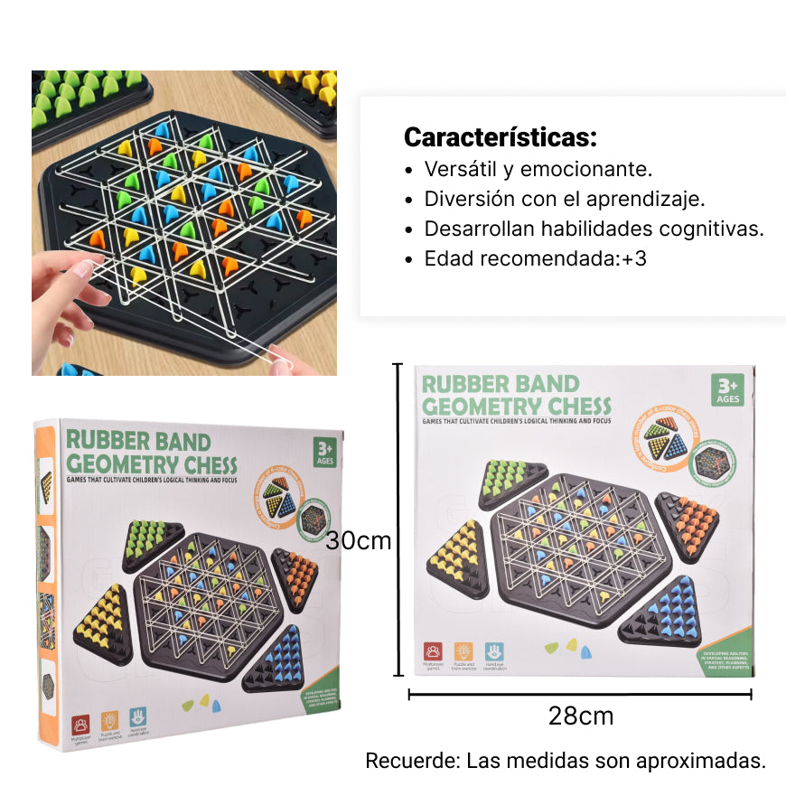 juego ajedrez didactico plastico dim:30*28*5