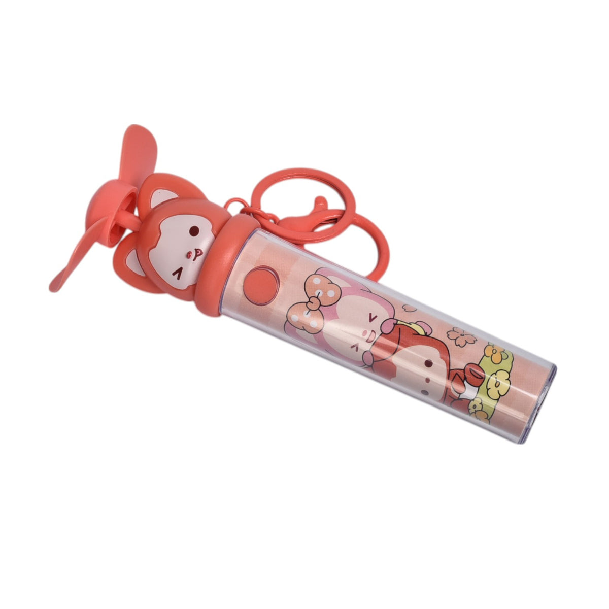 llavero plastico forma de ventilador rojo dim:13x2x2
