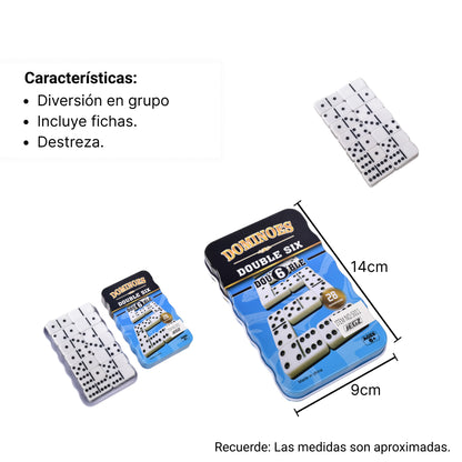 DOMINO CON ESTUCHE EN METAL DIM: 15X9X2
