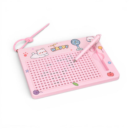 TABLERO MAGNETICO ROSADO CON LAPIZ PLASTICO Y METAL DIM:14X20