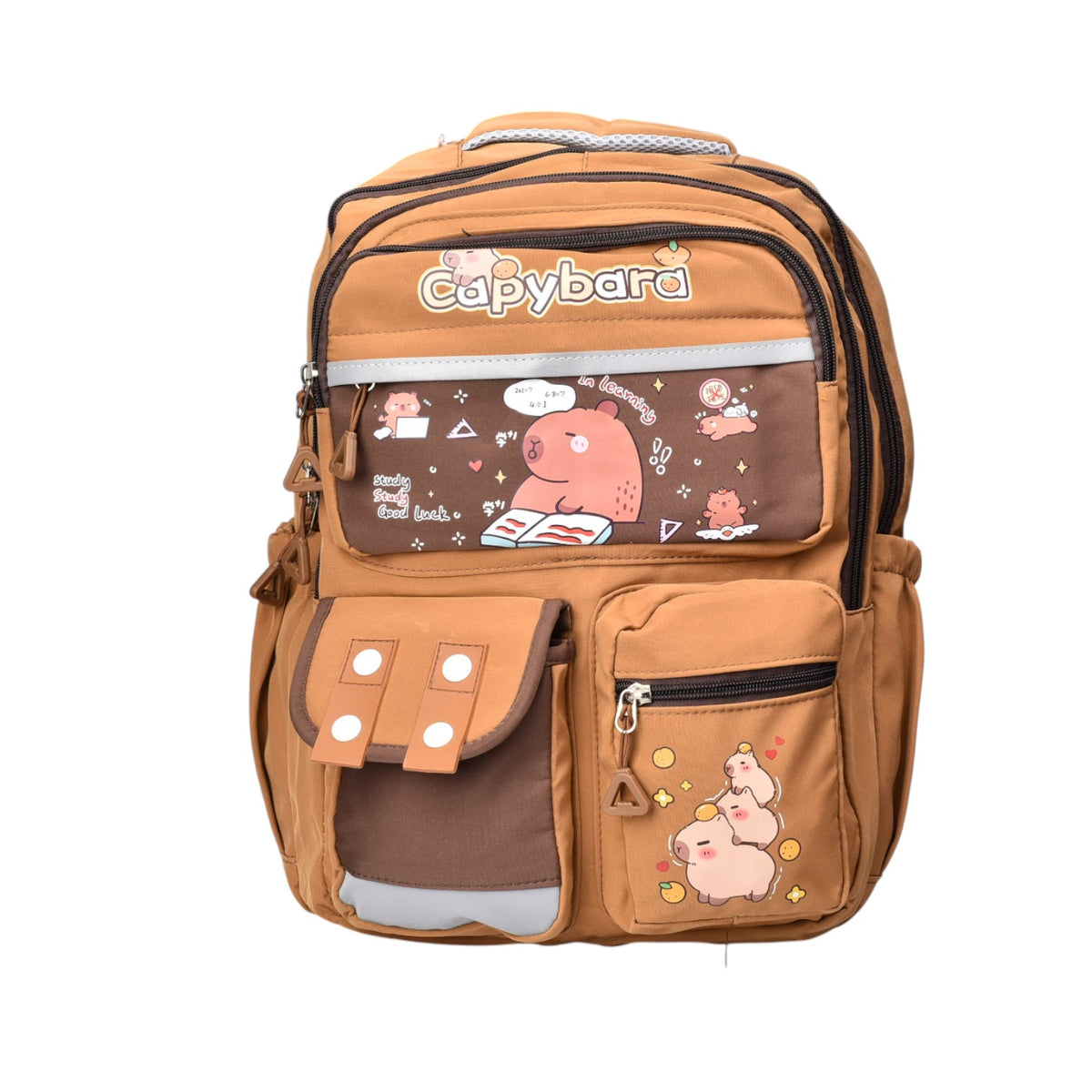 morral maleta poliester cafe dim:41x31x12