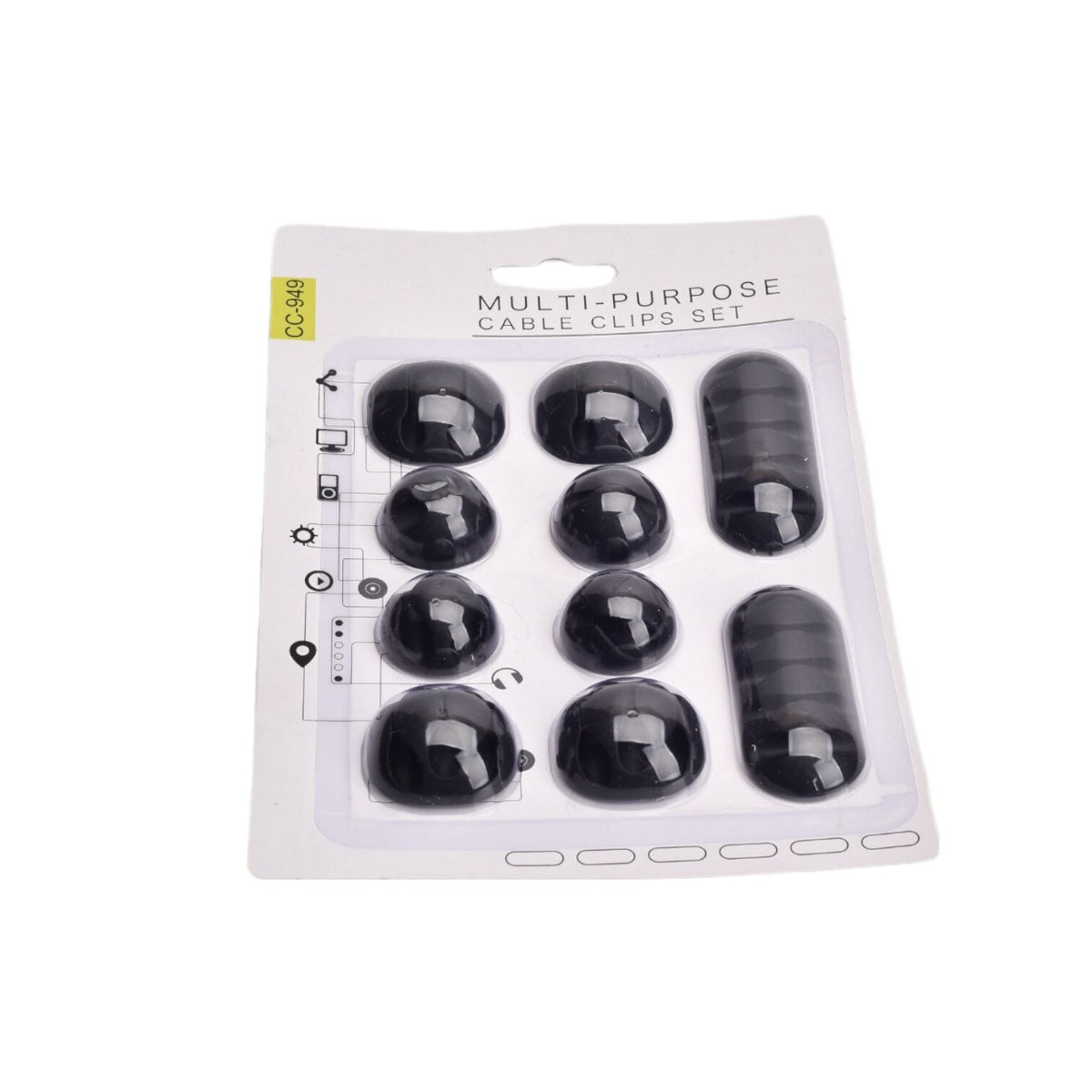 pack 10 clips organizador de cables dim:22*15cm