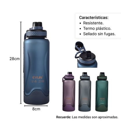 BOTELLA DE AGUA PLASTICO 1000ML DIM:26*8*8