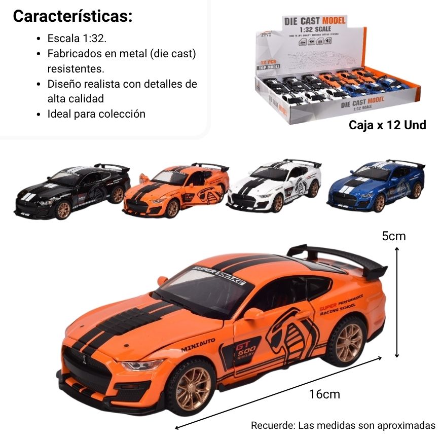 carro deportivo coleccionable metalico dim:16 x 7 x 5 cm