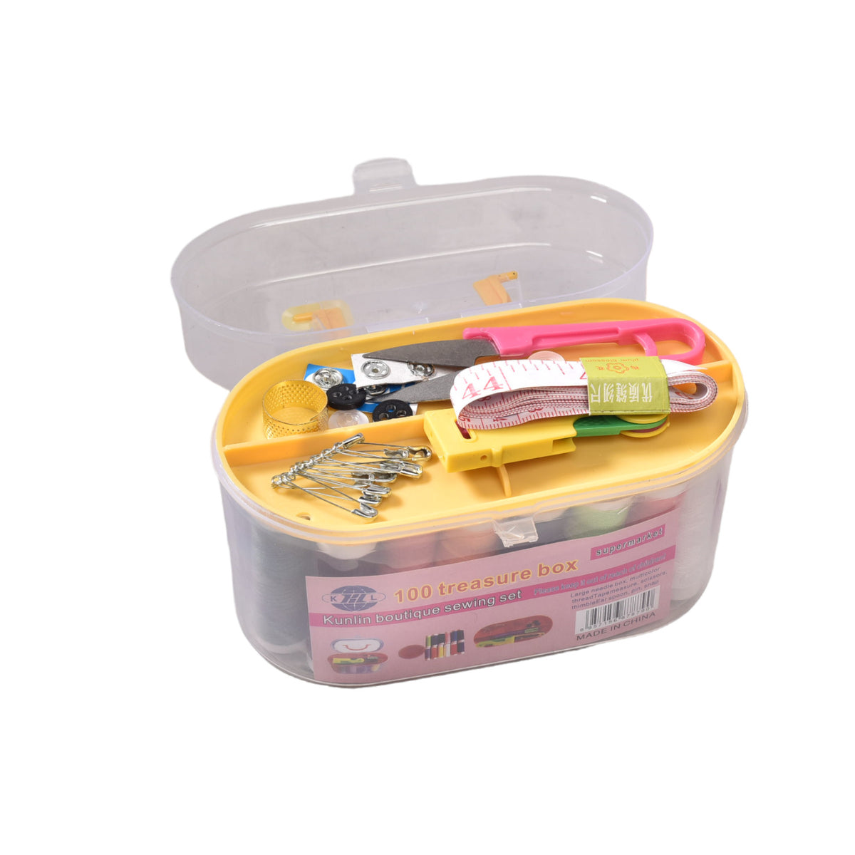 costurero plastico portatil con accesorios dim:16*9cm