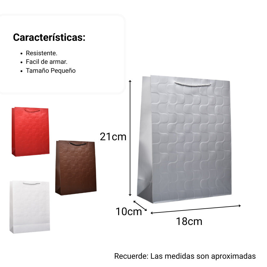 bolsa para regalo papel figuras pequeña dim:18x23x10
