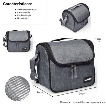 LONCHERA TERMICA POLIESTER PARA ALMUERZO DIM:22X14X19
