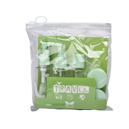 KIT 6 ENVASES RECARGABLES VIAJERO PLASTICO 50ML DIM:15X16X3