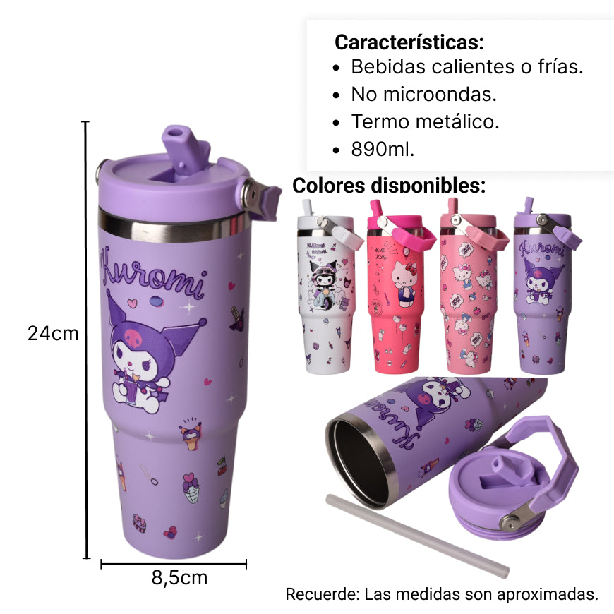 termo metalico personaje 890ml