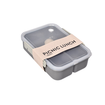 PORTACOMIDA PLASTICO CON CUBIERTO 1200ML DIM:22X15X7