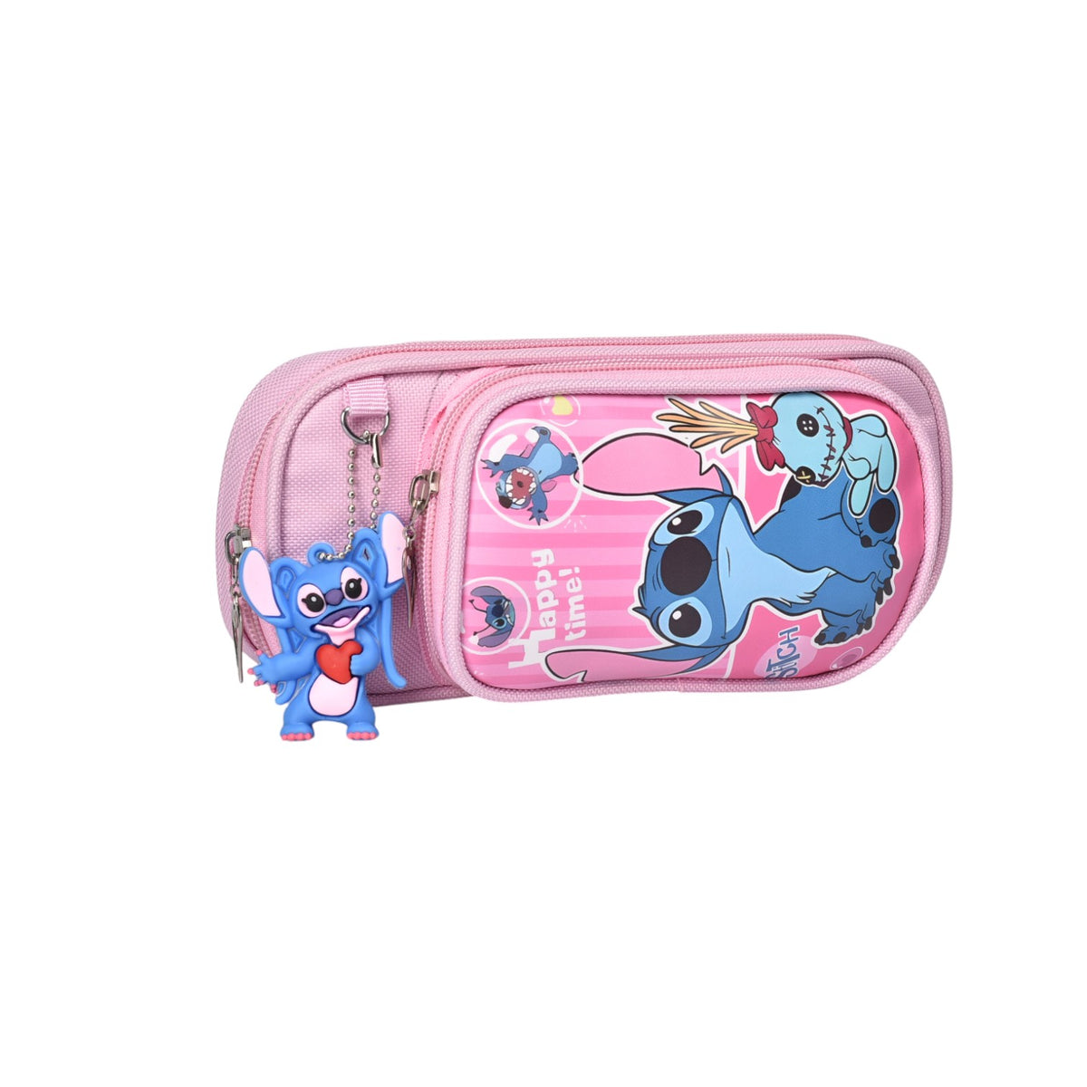 cartuchera stich con llavero poliester dim:21x10x5