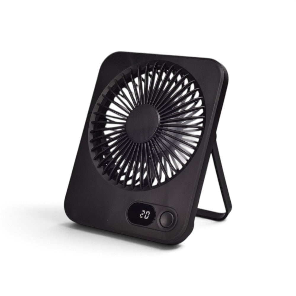 ventilador con cabel usb recargable dim:13x16cm