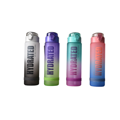 BOTELLA DE AGUA PLASTICA DE 900ML DIM:7X7X27CM