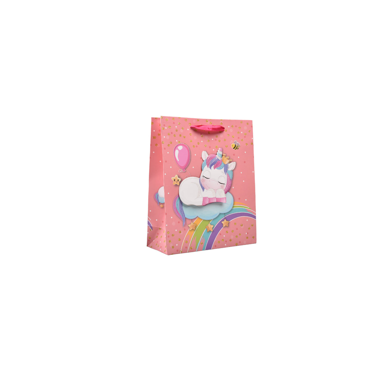 bolsa regalo en papel unicornio tamaño pequeño