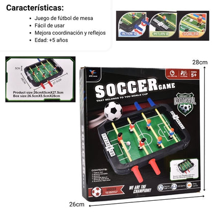 JUEGO DE MESA MINI FUTBOLIN DIM: 26.5*5.5*28CM