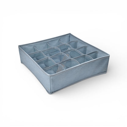 ORGANIZADOR DE ROPA CON 16 DIVISIONES FIBRA POLIESTER DIM:32X32X10