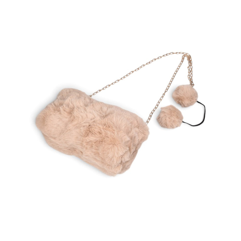 cartera bolso manos libres con correa peluche dim:20x13cm