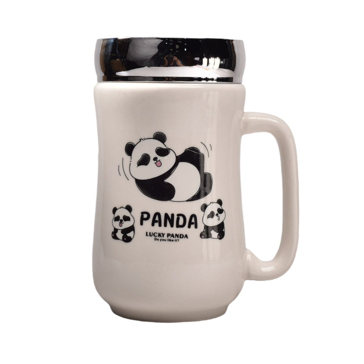 mug pocillo ceramica con tapa diseño osos 440ml dim:8*8*14
