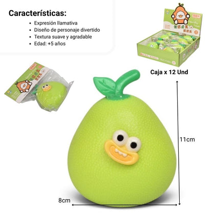 SQUISHY ANTI ESTRES FORMA PERA  DIM:10X6X7CM