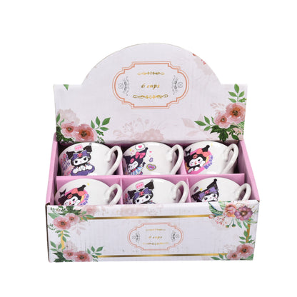 POCILLO SET X 6PZAS CERAMICA 70ML PERSONAJE