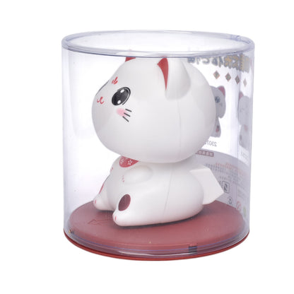 GATO DE LA SUERTE SOLAR PLASTICO COLOR BLANCO DIM:9X9X10