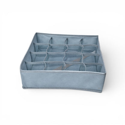 ORGANIZADOR DE ROPA CON 16 DIVISIONES FIBRA POLIESTER DIM:32X32X10