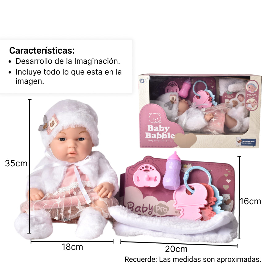 juguete bebe muñeca de caucho realista con accesorios